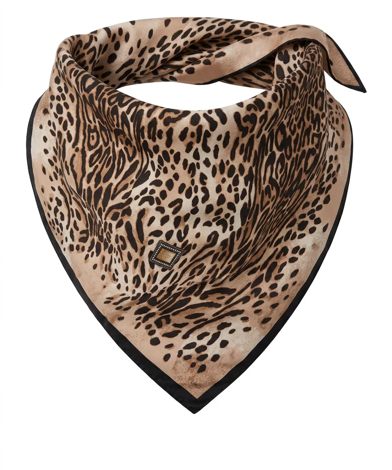 Foulard con stampa animalier