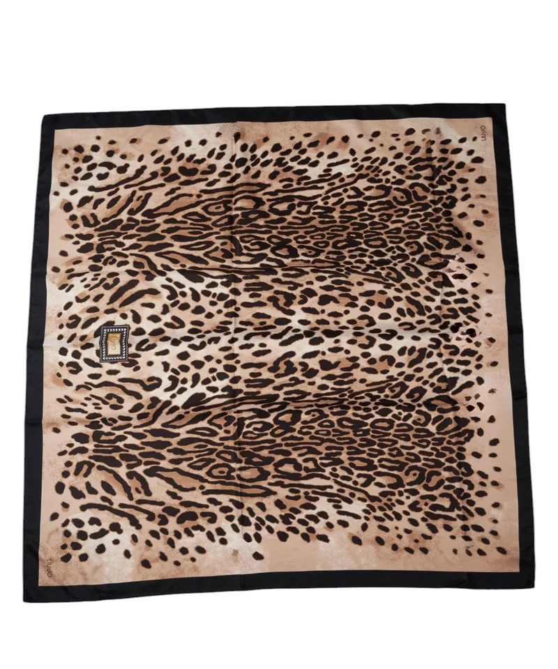 Foulard con stampa animalier