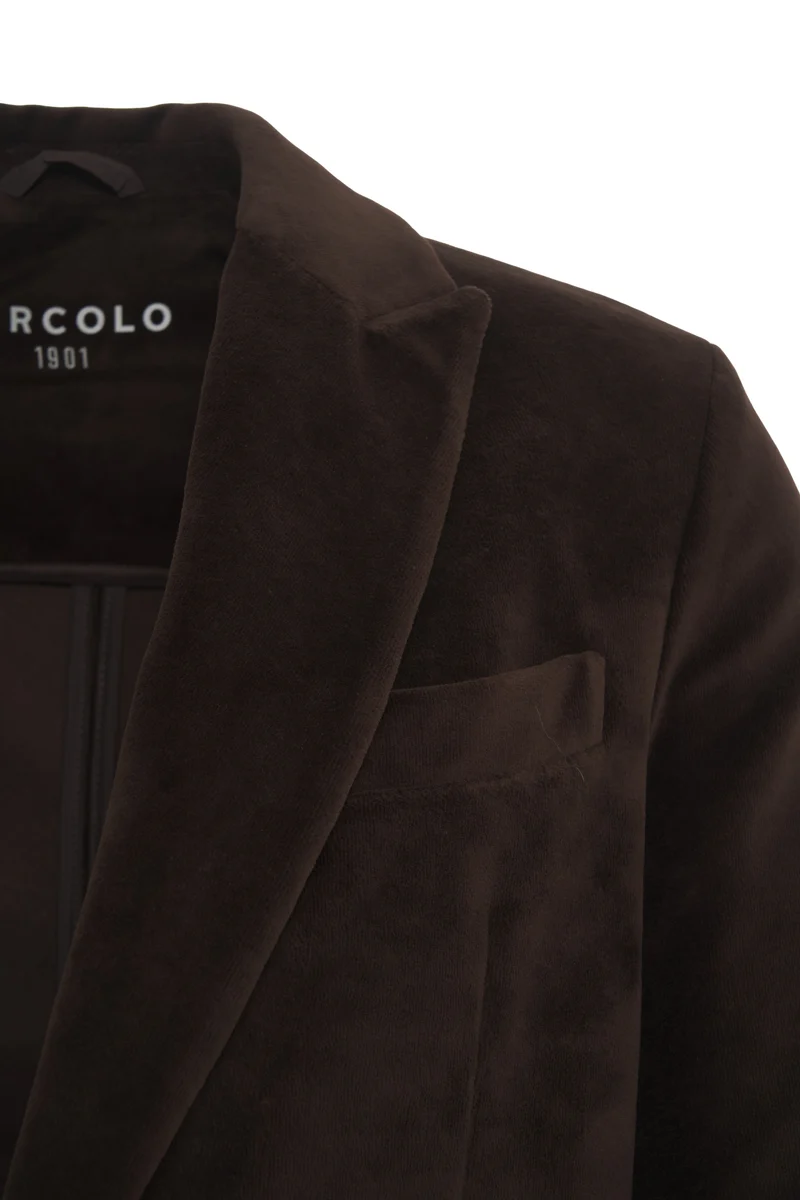 Blazer con tasche a filetto