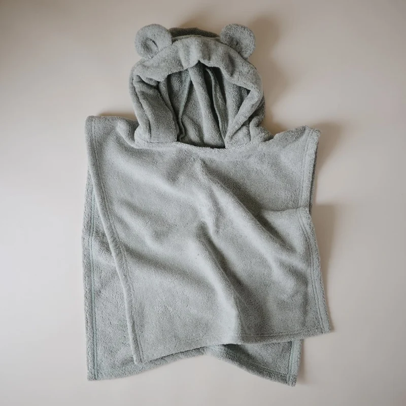 MUSHIE - Bath Towel Poncho Bear Moss