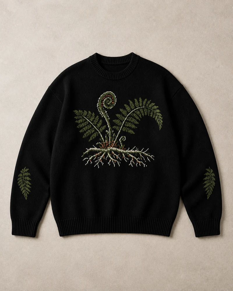 Fern Root Nocturne Relaxed Fit Sweater