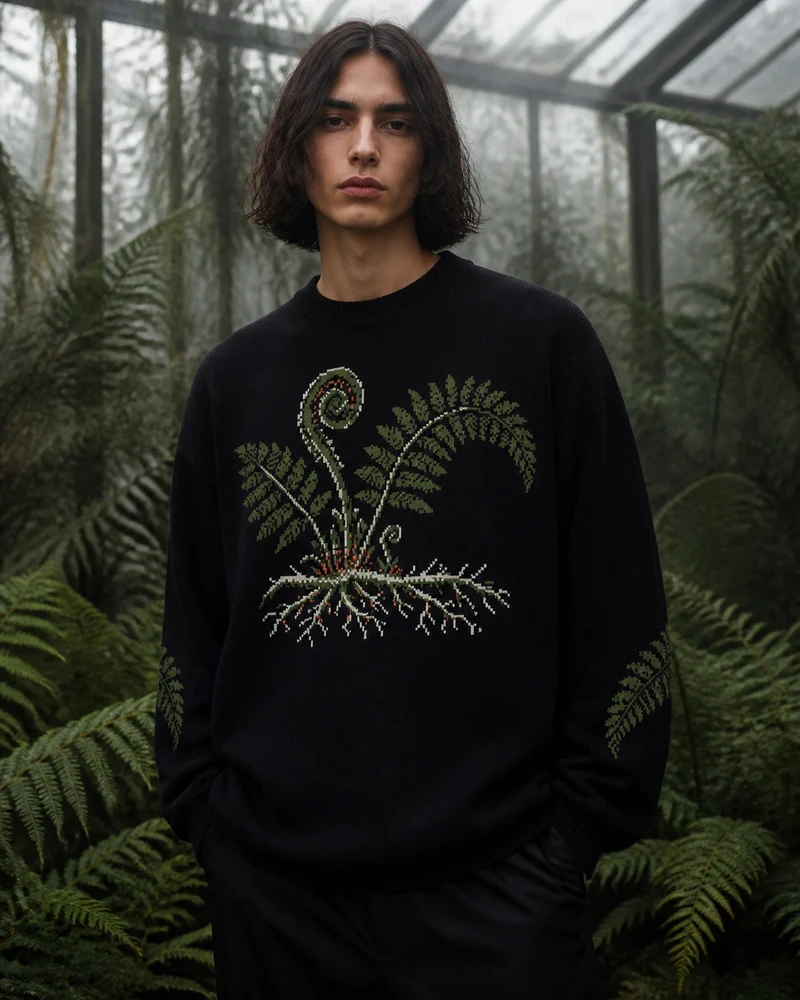 Fern Root Nocturne Relaxed Fit Sweater