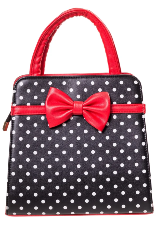 Tasche Carla, Polka-Schwarz