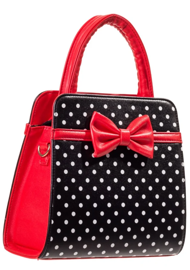 Tasche Carla, Polka-Schwarz
