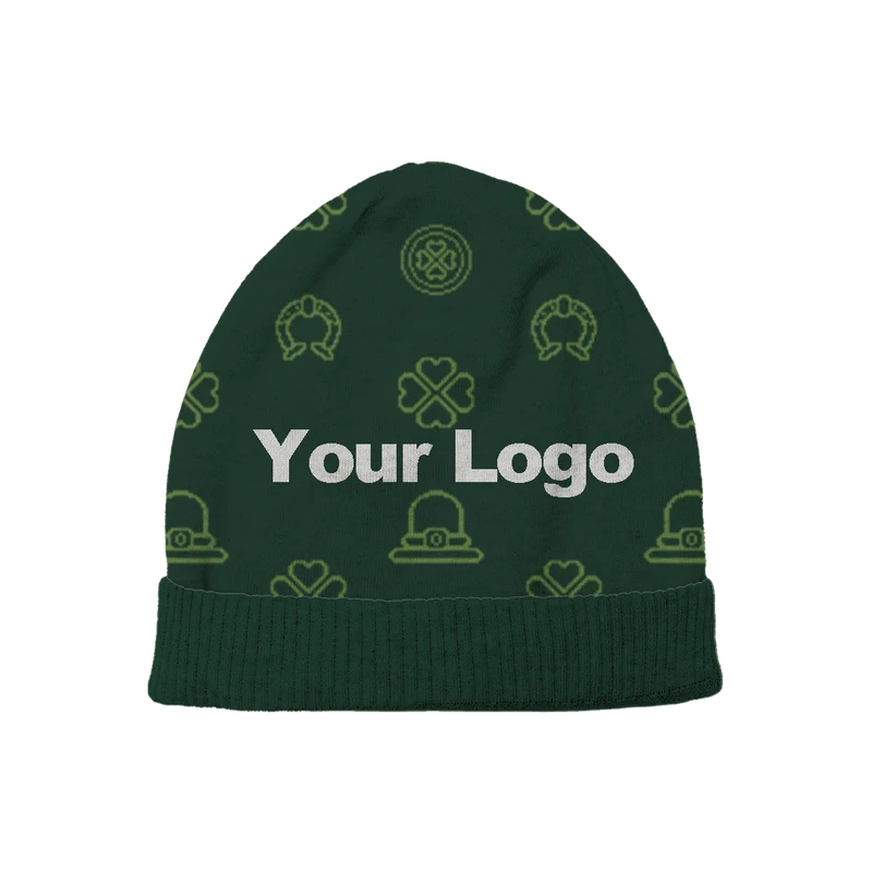 Line Art Pattern St. Patrick's Beanie