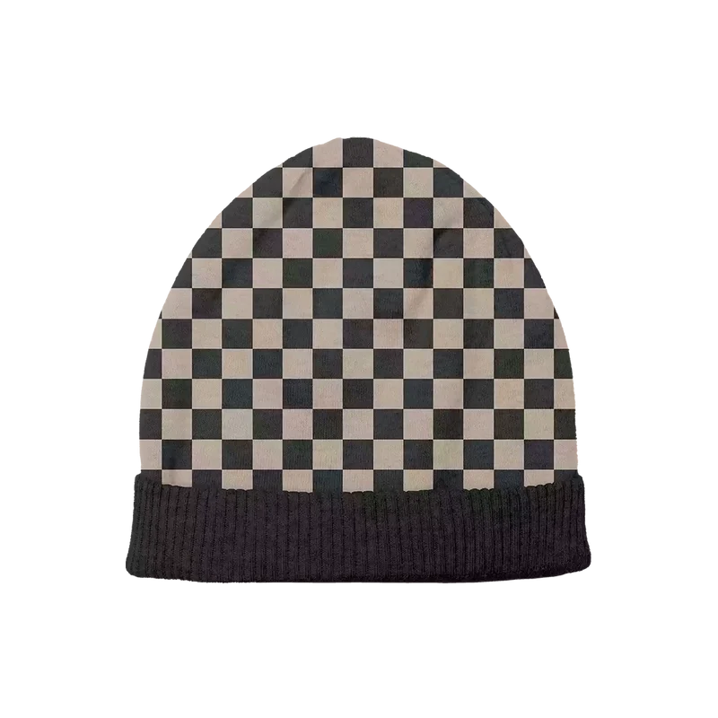 Retro Checkerboard Beanie