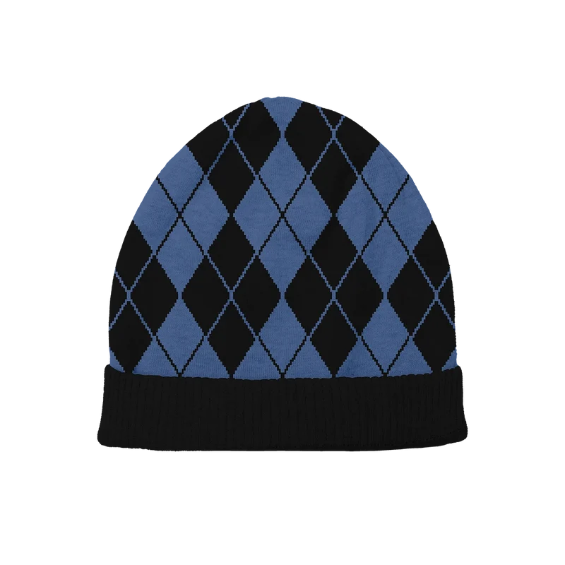 Midnight Sapphire Argyle Beanie