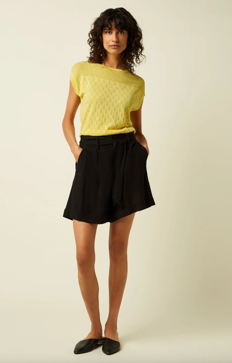 Bermuda-Shorts Ava Atomic, Schwarz