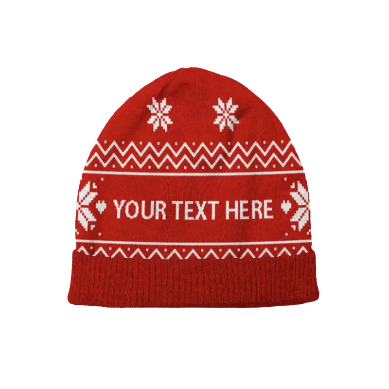 Crimson Noel Christmas Beanie