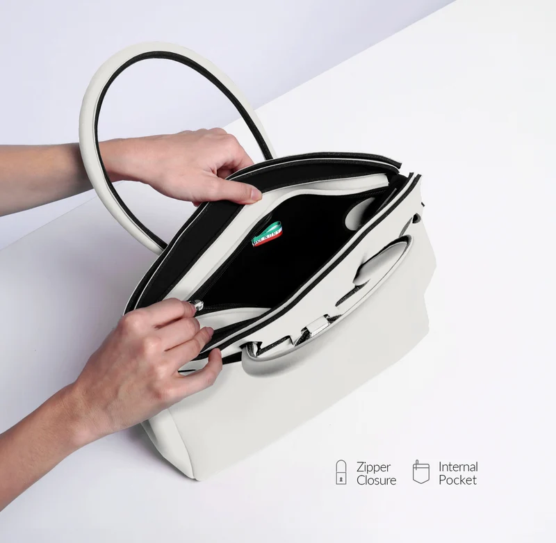 Handtasche Petite Miss Plus, Neopren-Stoff, Bedruckt im Korbgeflecht-Design