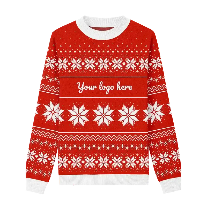 Red Shine Snowfall Festive Sweater