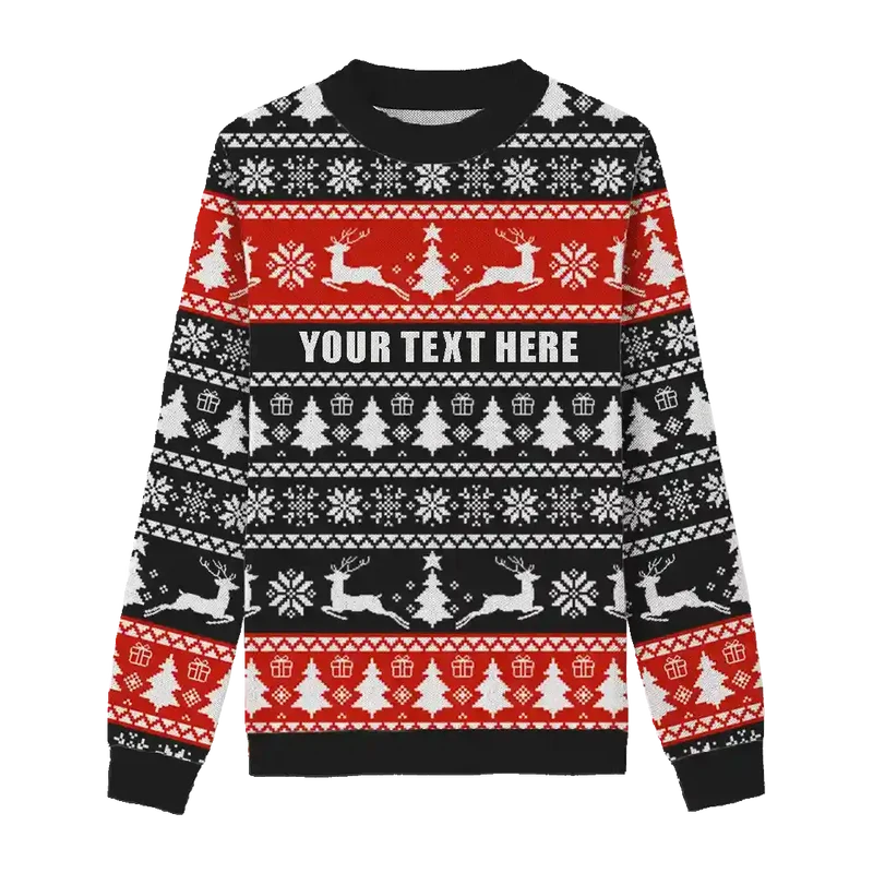 Midnight Noel Pattern Christmas Sweater