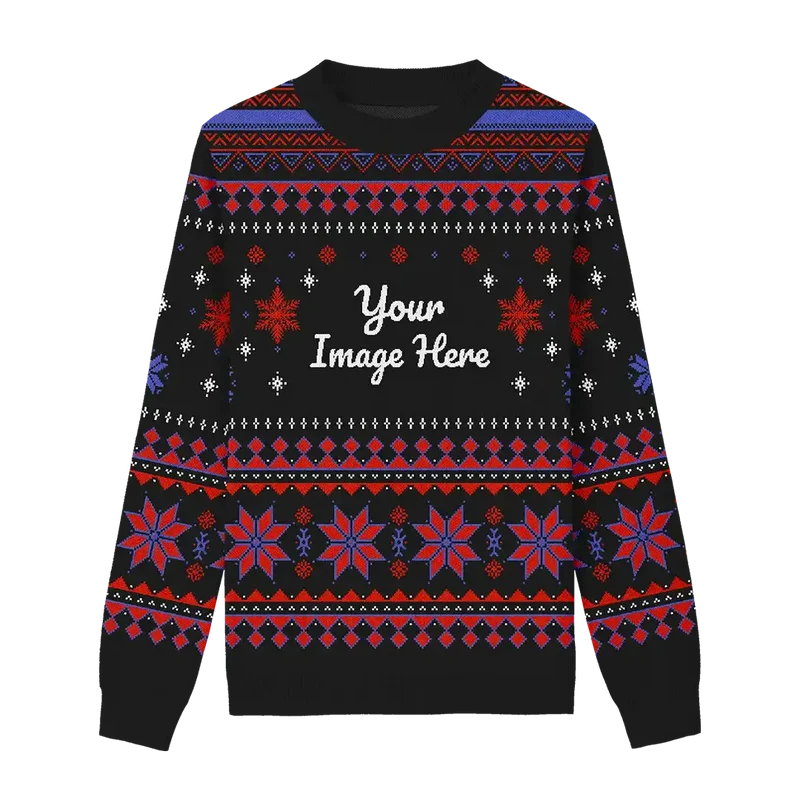 Electric Glow Holiday Snowflake Christmas Sweater