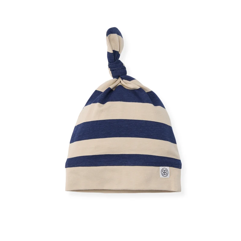 CLOBY - Beanie UPF 50+ Navy Stripe Bamboo Cotton