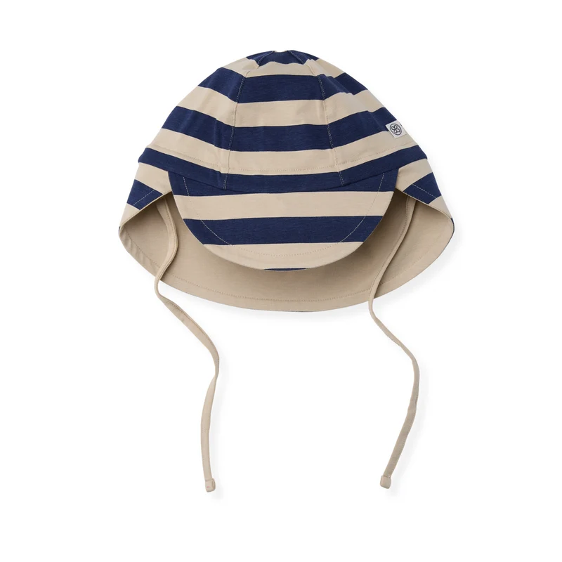 CLOBY - Reversible Sun Hat UPF 50+ Navy Sandy Stripe