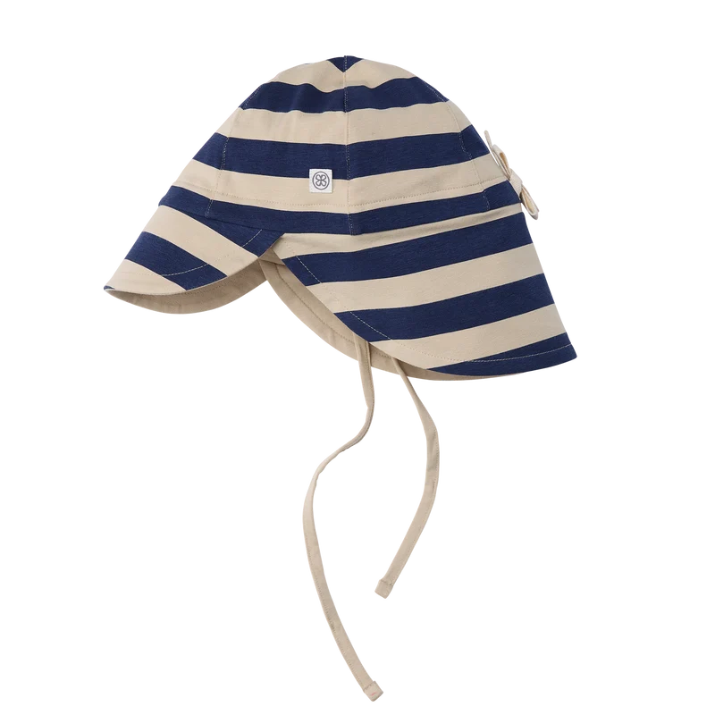 CLOBY - Reversible Sun Hat UPF 50+ Navy Sandy Stripe
