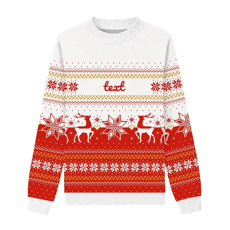 Scarlet Ivory Reindeer Christmas Sweater