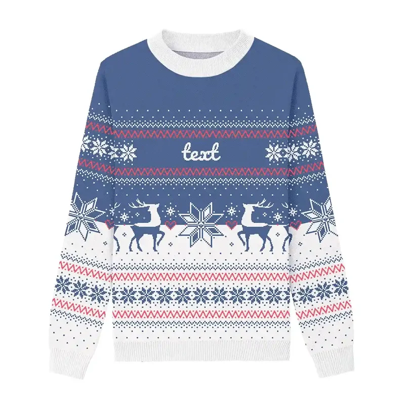 Frosty Sky Reindeer Christmas Sweater