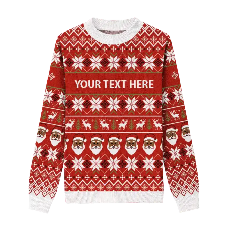 Scarlet Santa Portrait Christmas Sweater