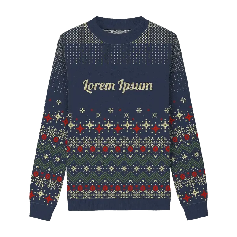 Starlit Midnight Snow Christmas Sweater