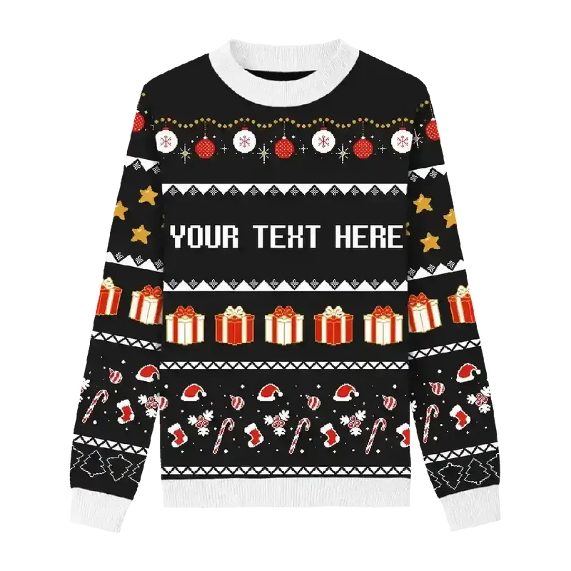 Midnight Gift Box Christmas Sweater