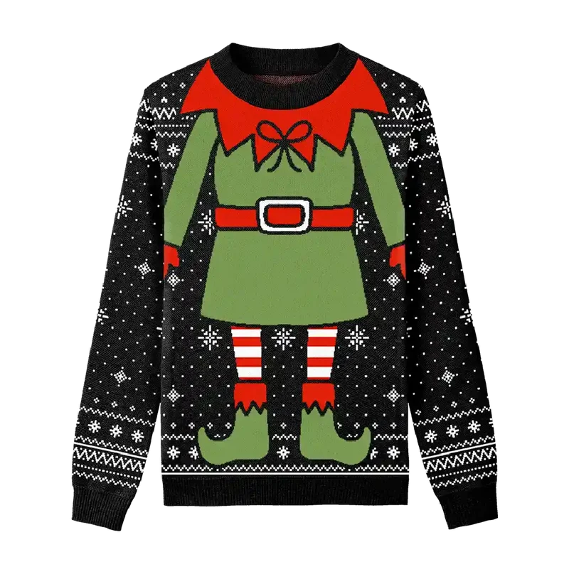Merry Elf Holiday Character Holiday Sweater