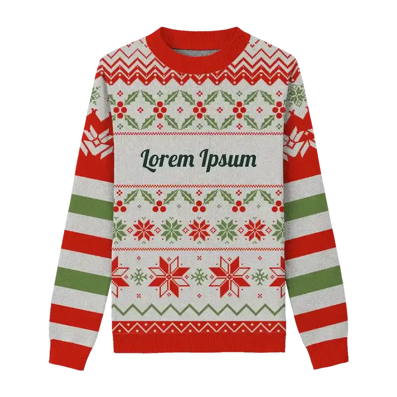 Plum Stripe Winter Cheer Holiday Sweater