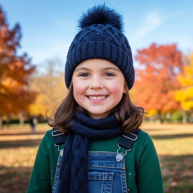 MAYORAL - Set Hat, Scarf, Gloves Girls Dark Blue