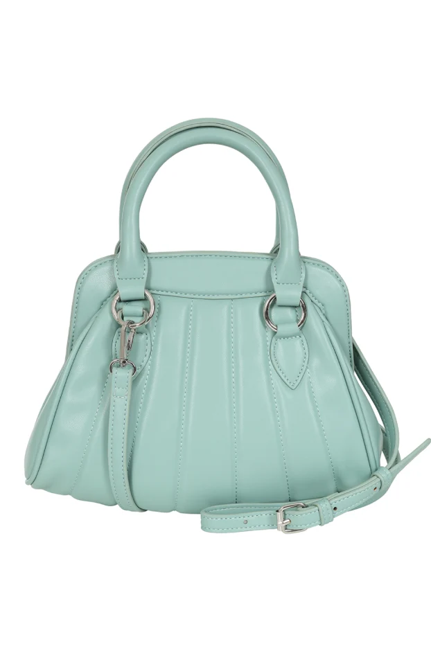 Handtasche Audrey in leichter Muschelform , Mint