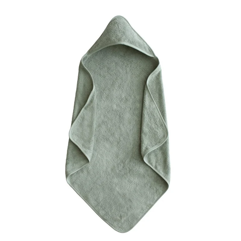 MUSHIE - Baby hooded towel Moss