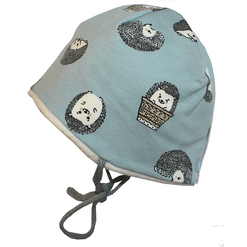 MAXIMO - Baby Beanie with tie band hedgehog lined