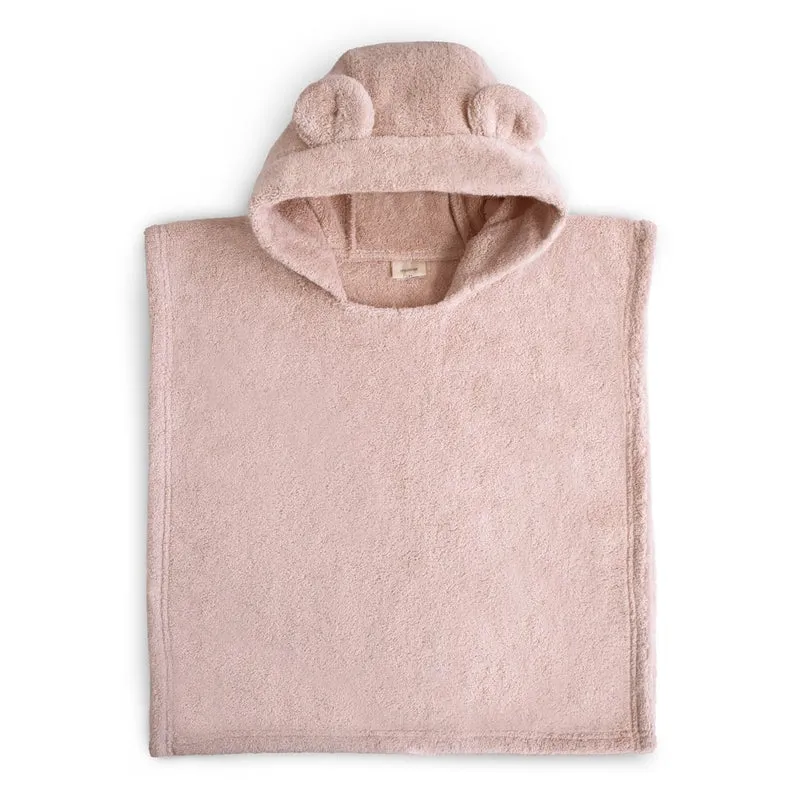 MUSHIE - Bath Towel Poncho Bear Blush