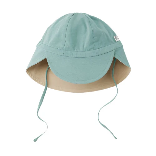 CLOBY - Reversible Sun Hat UPF 50+ Sea Blue Sandy Beach