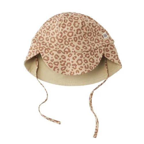 CLOBY - Reversible Sun Hat UPF 50+ Leopard Brown Sandy Beach