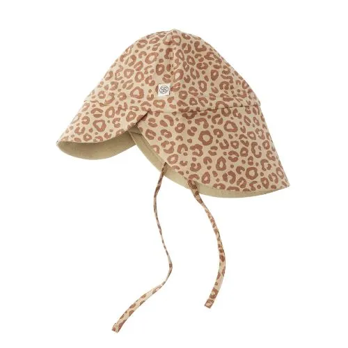 CLOBY - Reversible Sun Hat UPF 50+ Leopard Brown Sandy Beach