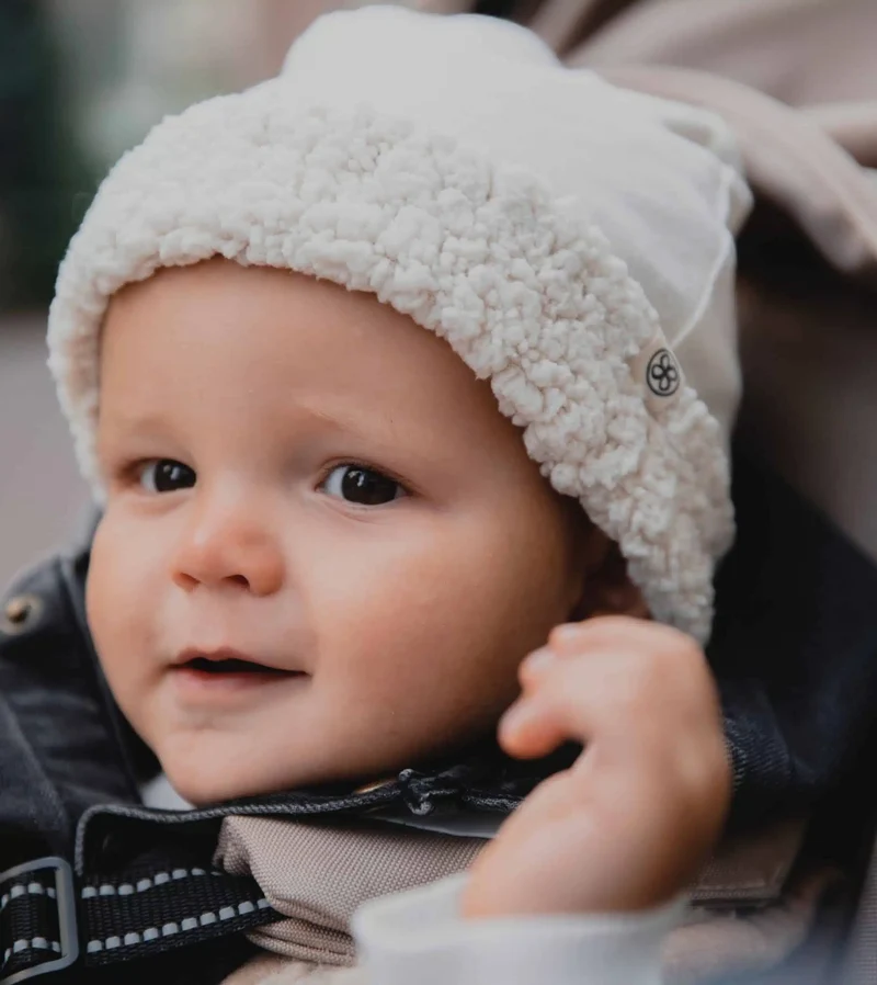CLOBY - Teddy Beanie Reversible Off White