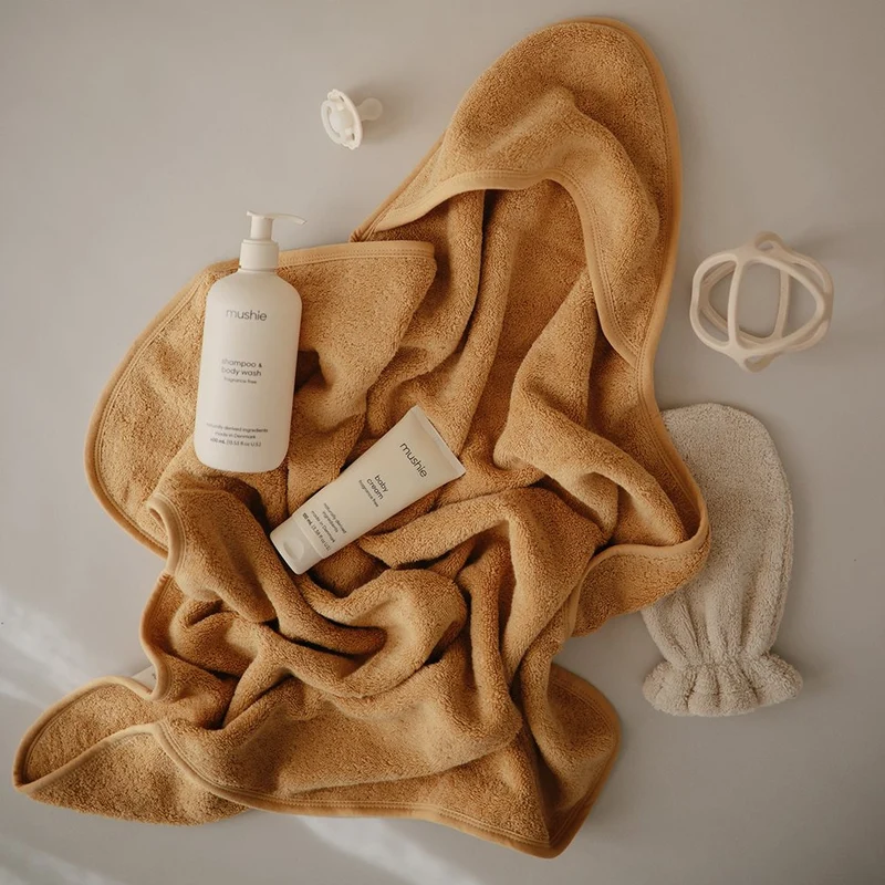 MUSHIE - Baby Hooded Towel Fall Yellow