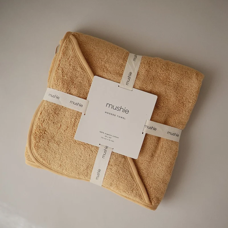 MUSHIE - Baby Hooded Towel Fall Yellow