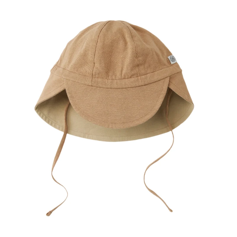 CLOBY - Reversible sun hat UPF 50+ Peanut Brown Sandy Beach