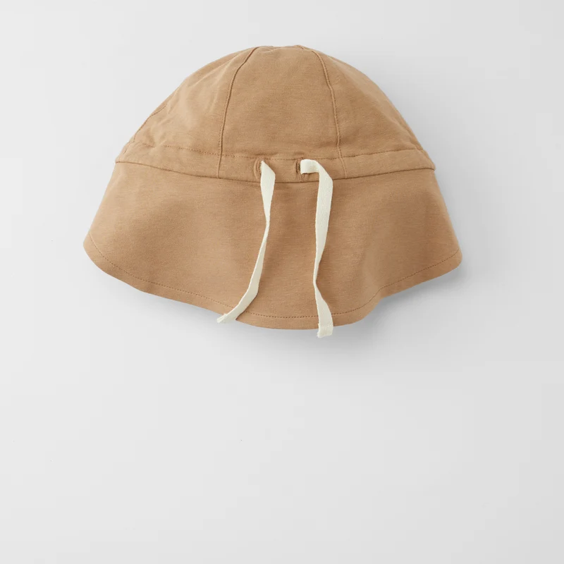 CLOBY - Reversible sun hat UPF 50+ Peanut Brown Sandy Beach