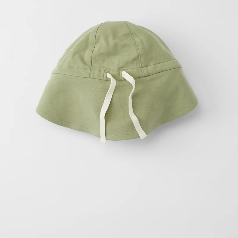 CLOBY - Reversible sun hat UPF 50+ Olive Green Sandy Beach