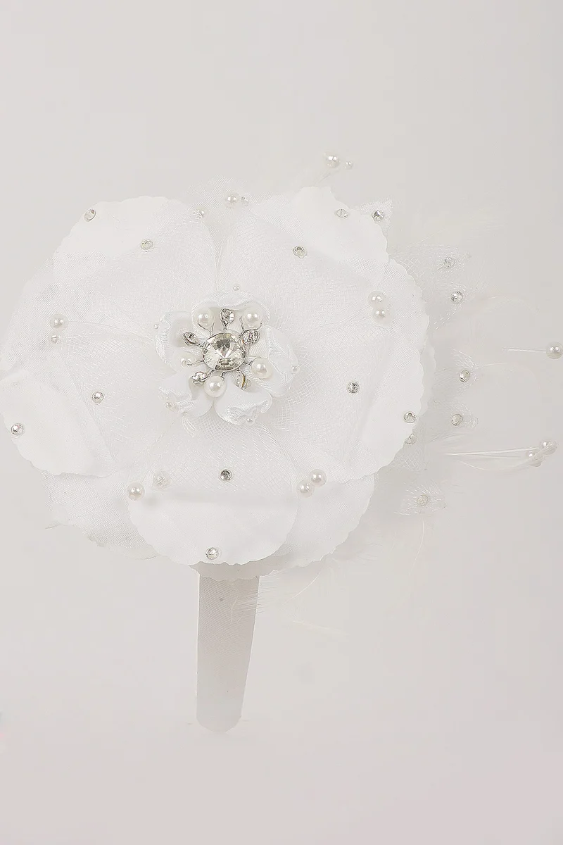 Headband with flower Celia white