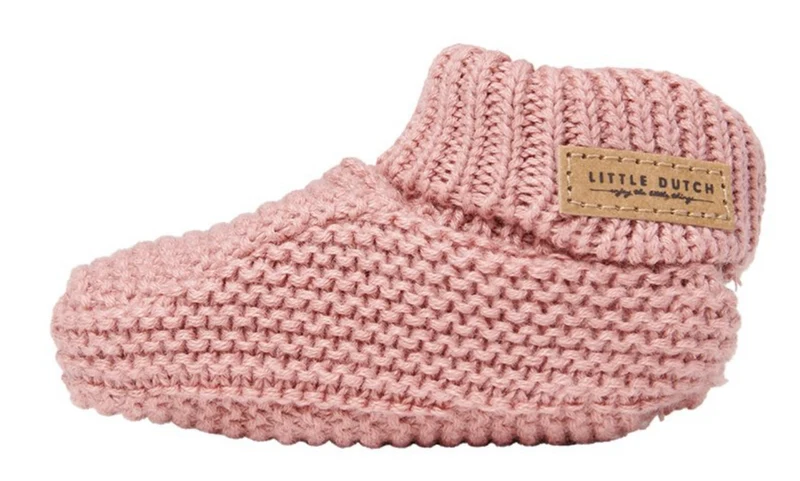 LITTLE DUTCH - Baby shoes knitted pink