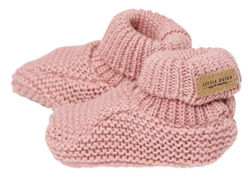 LITTLE DUTCH - Baby shoes knitted pink