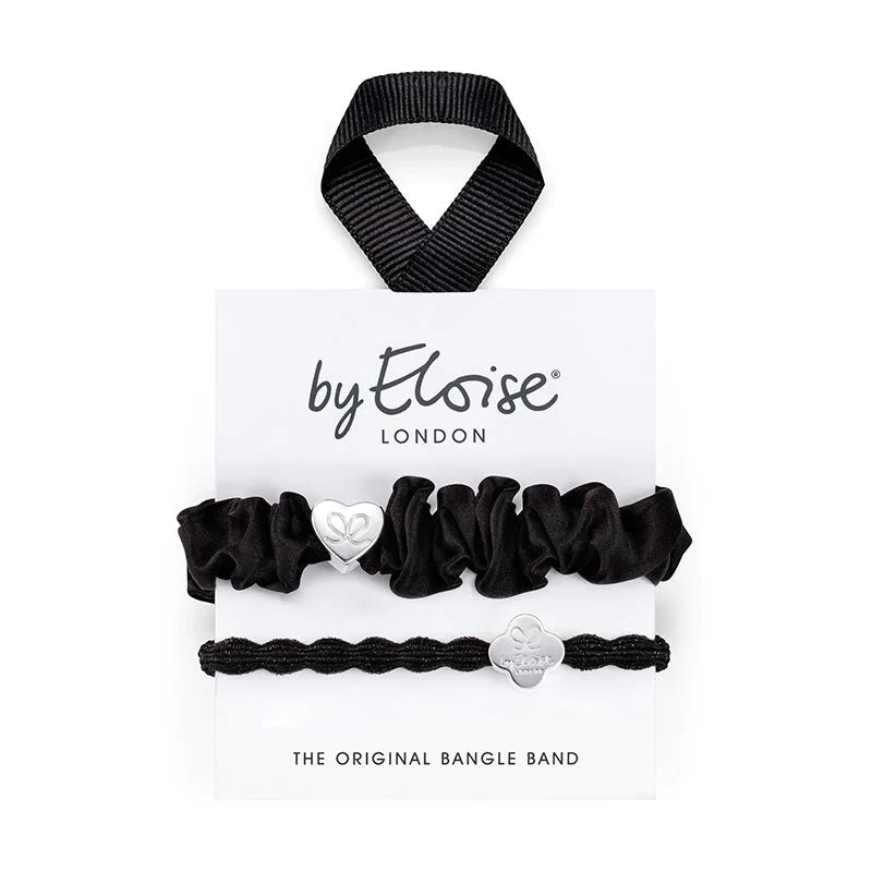 byEloise - Bangle Band Set Silver Black