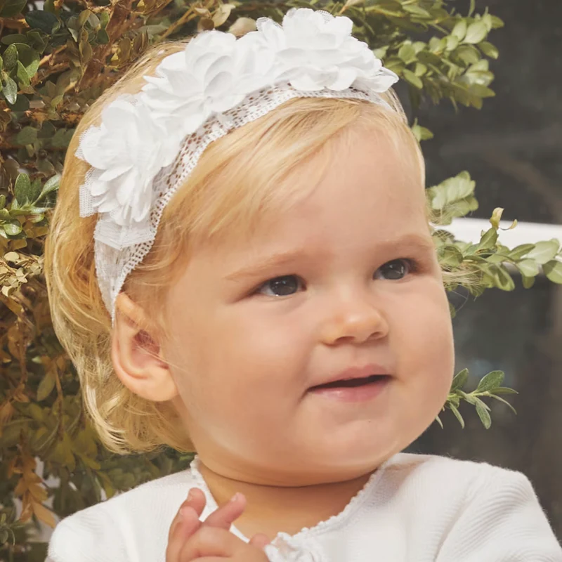 Abel & Lula - Baby headband with tulle and flowers