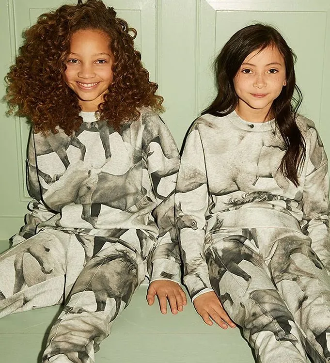 MOLO - Girls sweatpants Aura with horse print