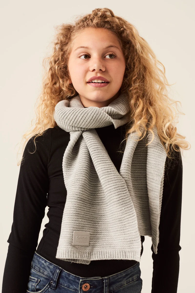 GARCIA - Girls knitted scarf grey