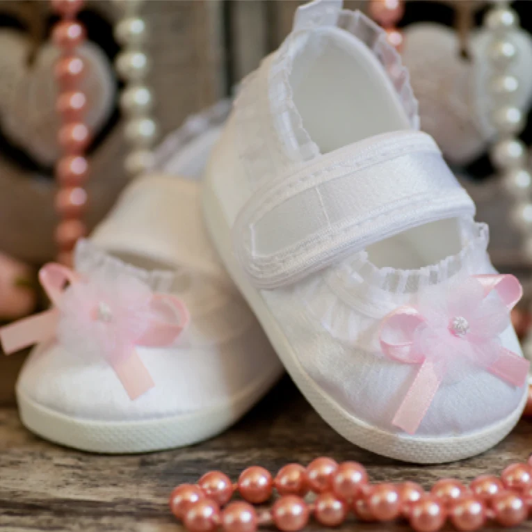 Christening shoes Alaia made of white satin