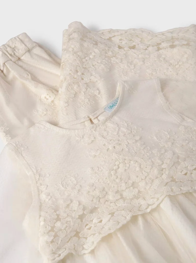ABEL & LULA - Girls tulle set jacquard with top and trousers